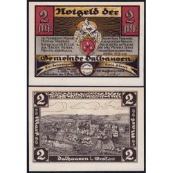 Allemagne - Notgeld - Dalhausen - 2 mark - 05/11/1921 - Etat : SUP