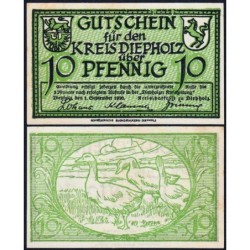 Allemagne - Notgeld - Diepholz - 10 pfennig - 01/09/1920 - Etat : SPL+