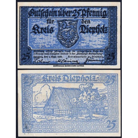 Allemagne - Notgeld - Diepholz - 25 pfennig - 01/09/1920 - Etat : SUP+