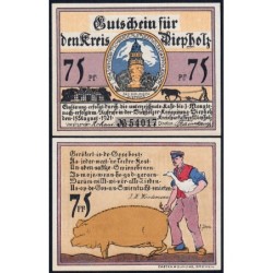 Allemagne - Notgeld - Diepholz - 75 pfennig - Sans série - Type 2 - 15/08/1921 - Etat : NEUF