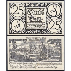 Allemagne - Notgeld - Diez - 25 pfennig - 12/1920 - Etat : NEUF