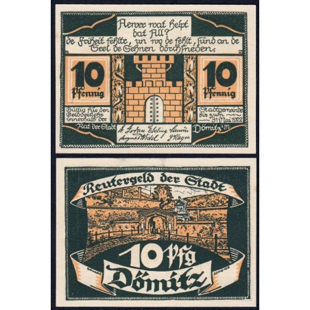 Allemagne - Notgeld - Dömitz - 50 pfennig - 1922 - Etat : NEUF