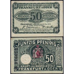 Allemagne - Notgeld - Frankfurt am Oder - 50 pfennig - Réf. 2 - 15/10/1918 - Etat : SUP+