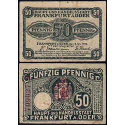 Allemagne - Notgeld - Frankfurt am Oder - 50 pfennig - Réf. 3 - 08/11/1919 - Etat : TB+