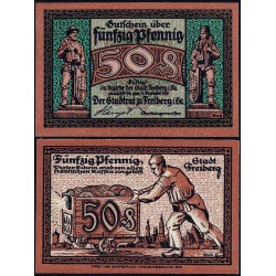 Allemagne - Notgeld - Freiberg - 50 pfennig - 1918 - Etat : NEUF