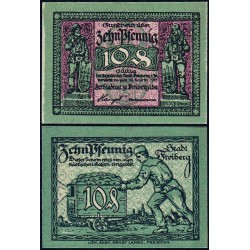 Allemagne - Notgeld - Freiberg - 10 pfennig - 1921 - Etat : SPL