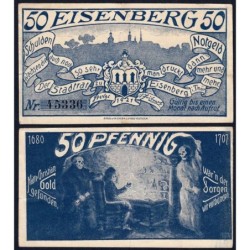 Allemagne - Notgeld - Eisenberg - 50 pfennig - 1921 - Etat : SUP+