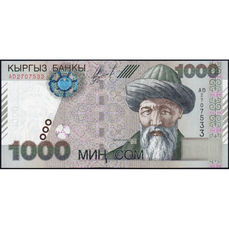 Kirghizistan - Pick 18 - 1'000 som - série AD - 2000 - Etat : NEUF