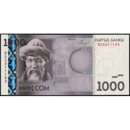 Kirghizistan - Pick 29a - 1'000 som - série BD - 2010 - Etat : NEUF