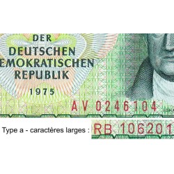 Allemagne RDA - Pick 29b - 20 mark der DDR - 1975 (1986) - Série AV - Etat : SPL