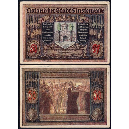 Allemagne - Notgeld - Finsterwalde - 50 pfennig - 06/1921 - Etat : TTB