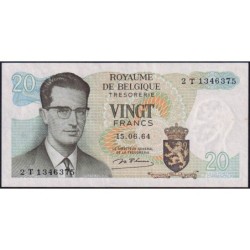 Belgique - Pick 138_1 - 20 francs - Série 2 T - 15/06/1964 - Etat : SUP