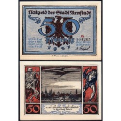 Allemagne - Notgeld - Arnstadt - 50 pfennig - Lettre a - 1921 - Etat : NEUF