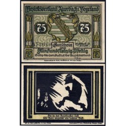 Allemagne - Notgeld - Auerbach - 75 pfennig - Illustration 3 - Type b - 01/07/1921 - Etat : NEUF