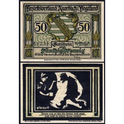 Allemagne - Notgeld - Auerbach - 50 pfennig - Illustration 2 - Type b - 01/07/1921 - Etat : NEUF