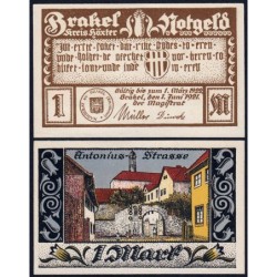 Allemagne - Notgeld - Brakel - 1 mark - Réf. 3 - Type 1 - 01/06/1921 - Etat : NEUF