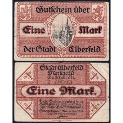 Allemagne - Notgeld - Elberfeld (Wuppertal) - 1 mark - Série E - 15/11/1918 - Etat : TB