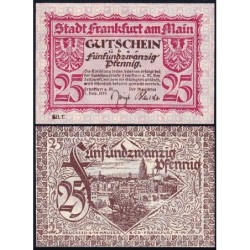 Allemagne - Notgeld - Frankfurt am Main - 25 pfennig - Série C - 01/11/1919 - Etat : SPL+