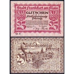 Allemagne - Notgeld - Frankfurt am Main - 25 pfennig - Série E - 01/11/1919 - Etat : NEUF