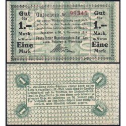 Allemagne - Notgeld - Frankfurt am Main - 1 mark - 01/11/1918 - Etat : NEUF