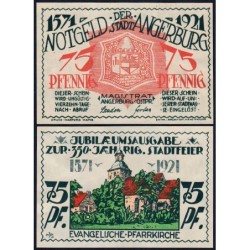 Pologne - Notgeld - Angerburg (Wegorzewo) - 75 pfennig - 1921 - Etat : SPL+