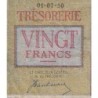 Belgique - Pick 132a - 20 francs - Série V05 - 01/07/1950 - Etat : TB