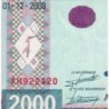 Burundi - Pick 47_2 - 2'000 francs - Série AH - 01/12/2008 - Etat : SPL+