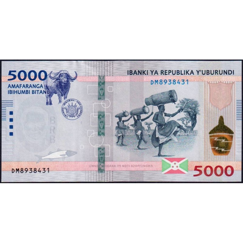 Burundi - Pick 58a - 5'000 francs - Série DM - 07/11/2022 - Etat : NEUF