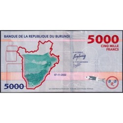 Burundi - Pick 58a - 5'000 francs - Série DM - 07/11/2022 - Etat : NEUF