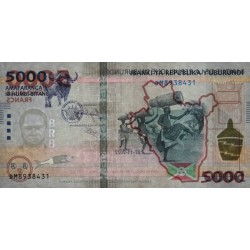 Burundi - Pick 58a - 5'000 francs - Série DM - 07/11/2022 - Etat : NEUF