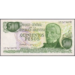 Argentine - Pick 303c - 500 pesos - Série D - 1982 - Etat : NEUF