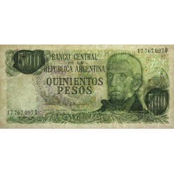 Argentine - Pick 303c - 500 pesos - Série D - 1982 - Etat : NEUF