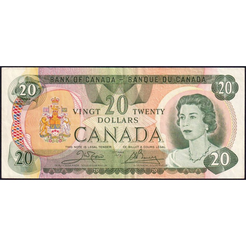 Canada - Pick 93b_2 - 20 dollars - Série 564 - 1979 (1985) - Etat : TTB