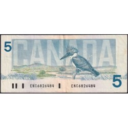 Canada - Pick 95a_1 - 5 dollars - Série ENC - 1986 - Etat : TTB