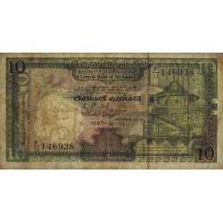 Sri-Lanka - Pick 96a - 10 rupees - Série F/11 - 01/01/1987 - Etat : B+