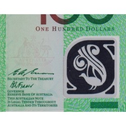 Australie - Pick 55a_t - 100 dollars - Série CS - 1996 - Billet test polymère - Etat : SUP+ à SPL