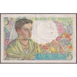 F 05-02 - 22/07/1943 - 5 francs - Berger - Série T.26 - Etat : TTB+