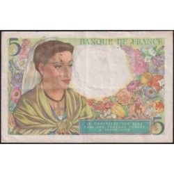 F 05-03 - 05/08/1943 - 5 francs - Berger - Série K.52 - Etat : TTB