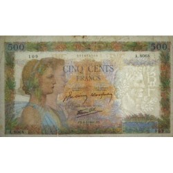 F 32-46 - 06/04/1944 - 500 francs - La Paix - Série A.8068 - Etat : B