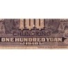 Chine - Bank of China - Chungking - Pick 88b_1 - 100 yüan - Série Y - 1940 - Etat : B+