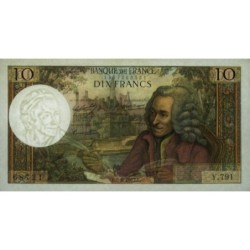 F 62-57 - 01/06/1972 - 10 francs - Voltaire - Série Y.791 - Etat : TTB+