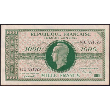 VF 13-02 - 1000 francs - Marianne - 1945 - Série 84E - Etat : TTB+