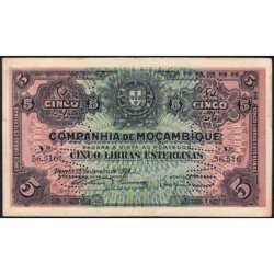 Mozambique (Companhía de) - Pick R 32_1 - 5 libras esterlinas - 15/01/1934 - Etat : TTB