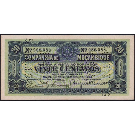 Mozambique (Companhía de) - Pick R 29 - 20 centavos - 25/11/1932 - Etat : NEUF