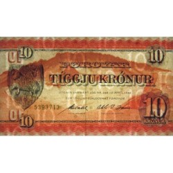 Féroé (îles) - Pick 15d - 10 krónur - Sans série - 1949 (1971) - Etat : TTB