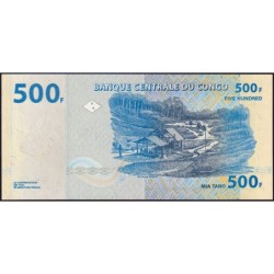 Rép. Démocr. du Congo - Pick 96d - 500 francs - Série PM X - 04/01/2022 - Etat : NEUF