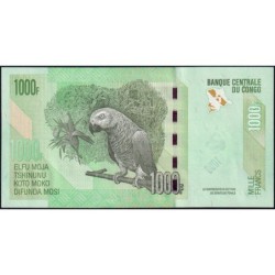 Rép. Démocr. du Congo - Pick 101d - 1'000 francs - Série QE U - 04/01/2022 - Etat : NEUF