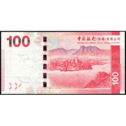 Hong Kong - Bank of China - Pick 343d - 100 dollars - Série GC - 01/01/2014 - Etat : NEUF