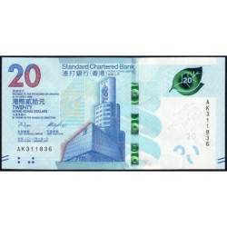 Hong Kong - Standard Ch. Bank - Pick 302a - 20 dollars - Série AK - 01/01/2018 - Etat : NEUF