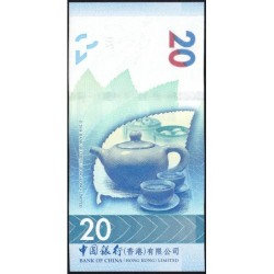 Hong Kong - Bank of China - Pick 348a - 20 dollars - Série BK - 01/01/2018 - Etat : NEUF